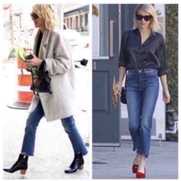 Mother Jeans Insider Crop Step Fray in Not Rough Enough